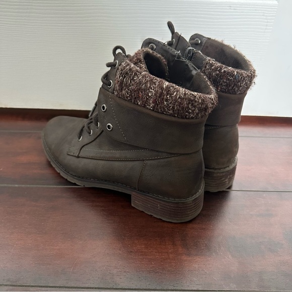 Size 9.5 Denver Hayes Women's Falen Lined Lace Up Combat Boots - Picture 4 of 6